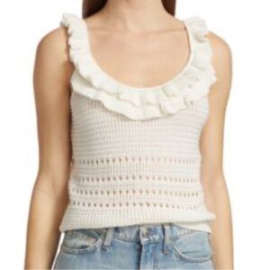 7 for all Mankind Crochet Knit Top